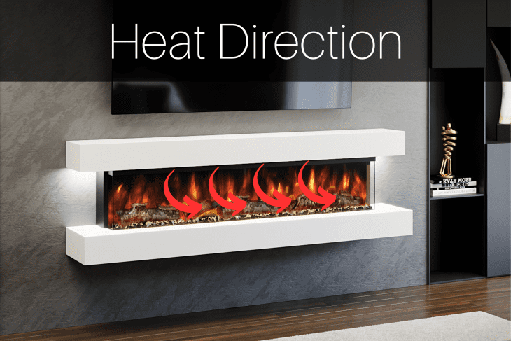 Evolution Fires Studio 5 - 62 inch Wall Mounted Electric Fireplace - Image 3